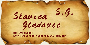 Slavica Gladović vizit kartica